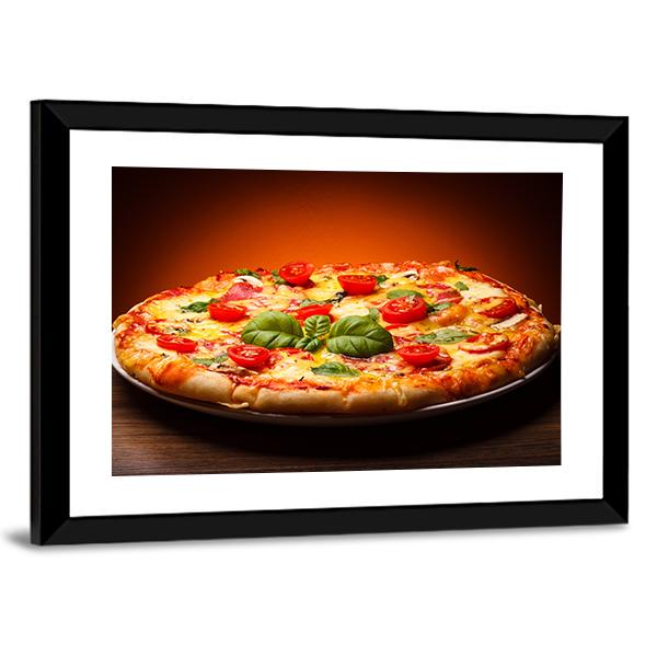 Pizza Ready For Eating Panoramic Canvas Wall Art-1 Piece-36" x 12"-Tiaracle