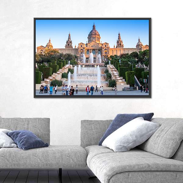 Placa De Espanya National Museum Canvas Wall Art-5 Horizontal-Gallery Wrap-22" x 12"-Tiaracle