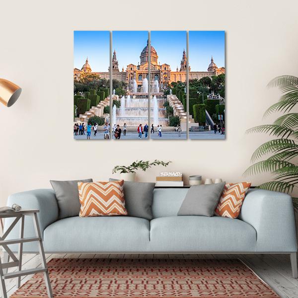 Placa De Espanya National Museum Canvas Wall Art-4 Horizontal-Gallery Wrap-34" x 24"-Tiaracle