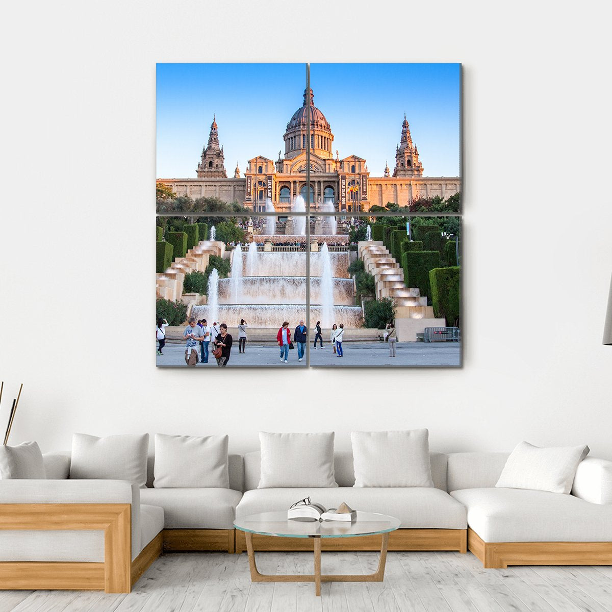 Placa De Espanya National Museum Canvas Wall Art-4 Square-Gallery Wrap-17" x 17"-Tiaracle