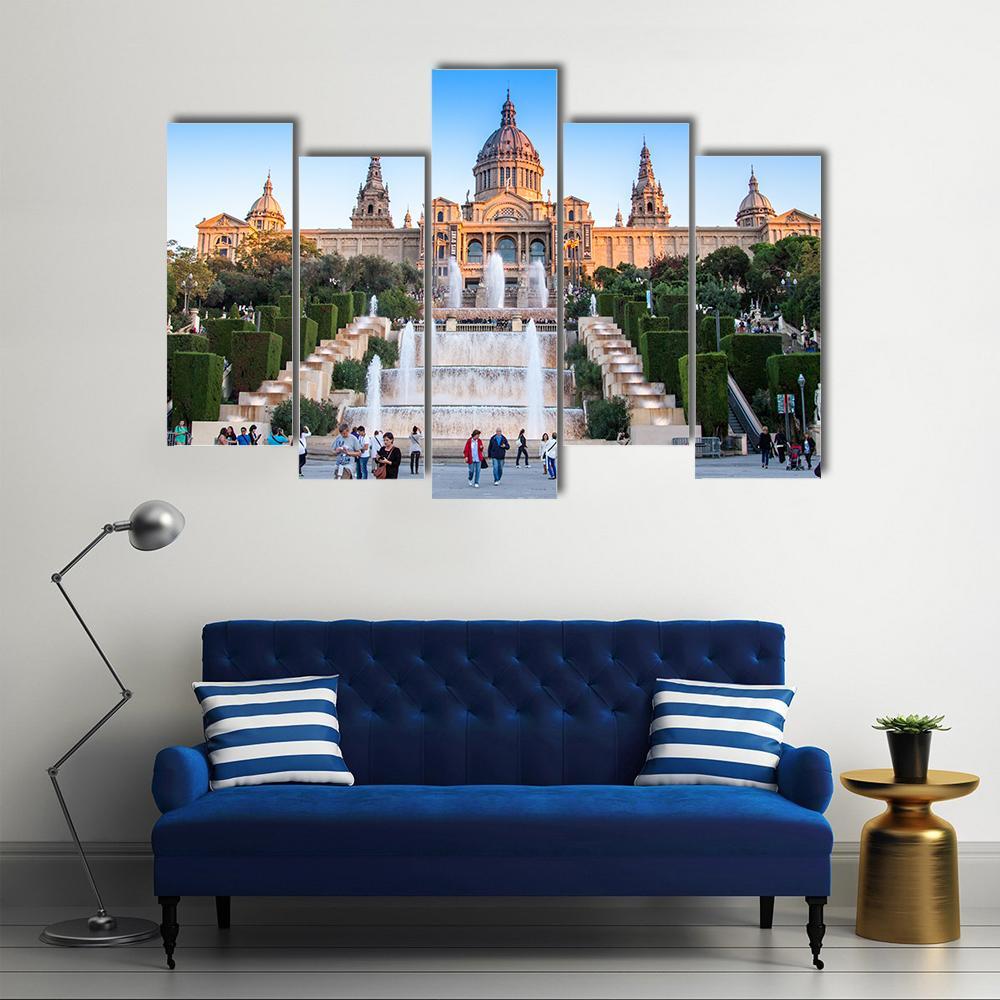 Placa De Espanya National Museum Canvas Wall Art-5 Pop-Gallery Wrap-47" x 32"-Tiaracle