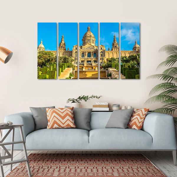 Placa de Ispania in Barcelona Spain Canvas Wall Art-5 Horizontal-Gallery Wrap-22" x 12"-Tiaracle