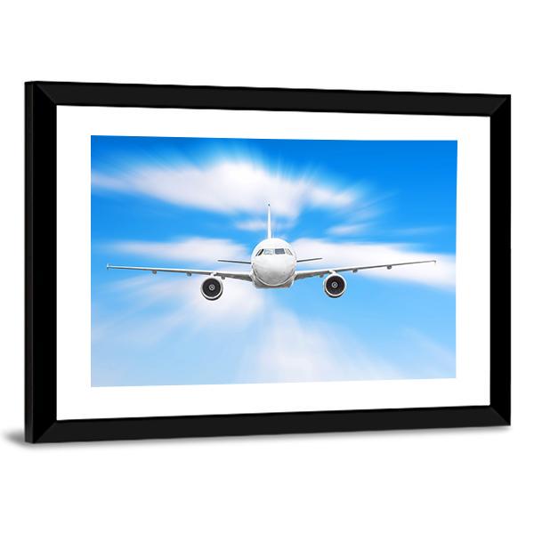 Plane In High Speed Canvas Wall Art-3 Horizontal-Gallery Wrap-25" x 16"-Tiaracle
