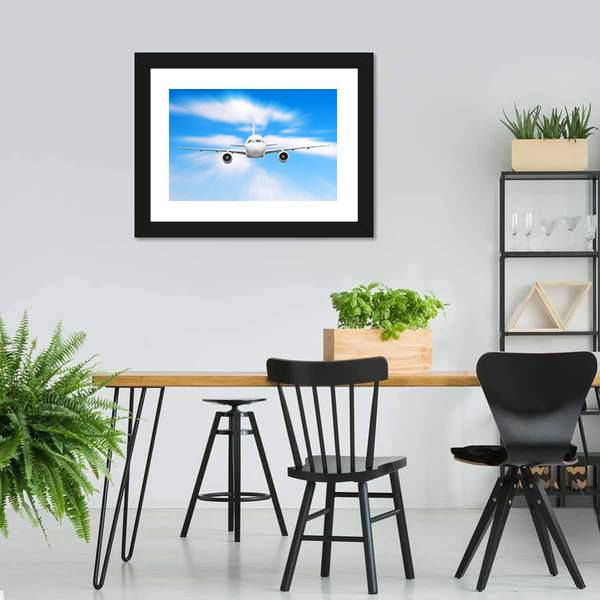 Plane In High Speed Canvas Wall Art-3 Horizontal-Gallery Wrap-25" x 16"-Tiaracle