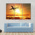 Plane Takes Off At Sunrise Canvas Wall Art-3 Horizontal-Gallery Wrap-37" x 24"-Tiaracle