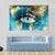 Planet Earth And Blue Human Eye Canvas Wall Art-1 Piece-Gallery Wrap-24" x 16"-Tiaracle