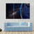 Planet Earth and Milky Way At Night Canvas Wall Art-3 Horizontal-Gallery Wrap-37" x 24"-Tiaracle