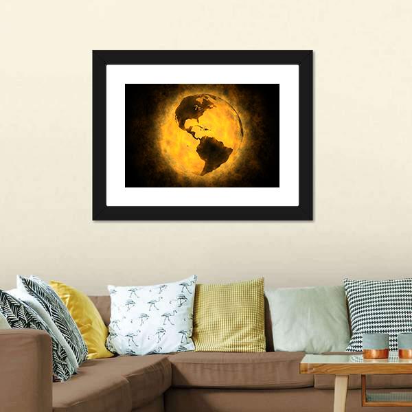 Planet Earth Warming Canvas Wall Art-3 Horizontal-Gallery Wrap-25" x 16"-Tiaracle