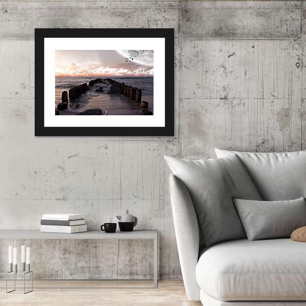 Planet Landscape Canvas Wall Art-3 Horizontal-Gallery Wrap-25" x 16"-Tiaracle