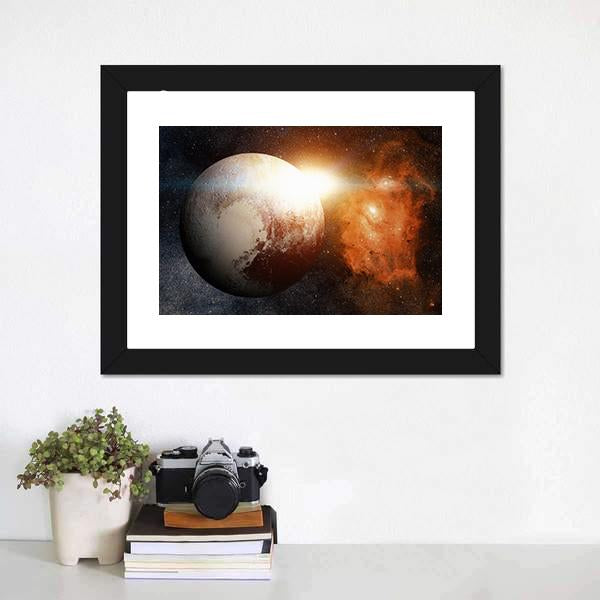 Planet Pluto Canvas Wall Art-5 Horizontal-Gallery Wrap-22" x 12"-Tiaracle