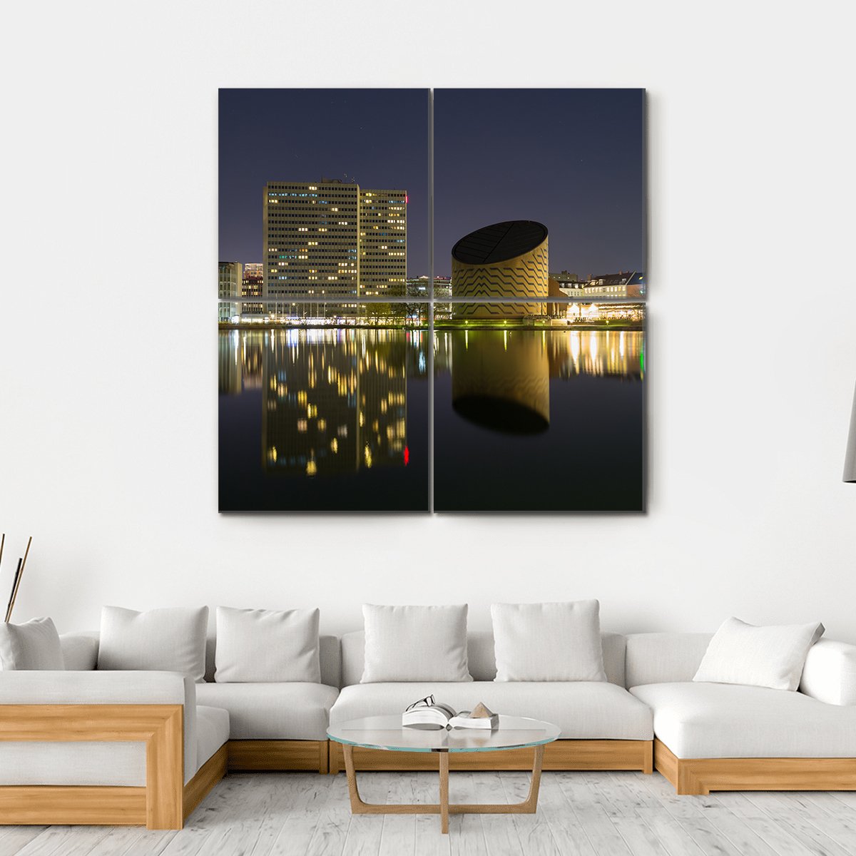 Planetarium In Copenhagen Canvas Wall Art-4 Square-Gallery Wrap-17" x 17"-Tiaracle