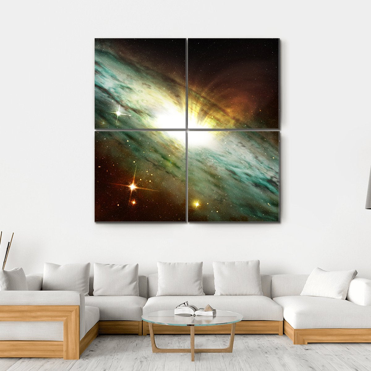 Planetary Nebula In Deep Space Canvas Wall Art-4 Square-Gallery Wrap-17" x 17"-Tiaracle