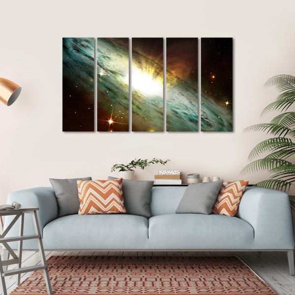 Planetary Nebula In Deep Space Canvas Wall Art-5 Horizontal-Gallery Wrap-22" x 12"-Tiaracle