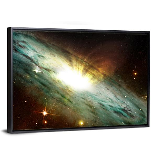 Planetary Nebula In Deep Space Canvas Wall Art-3 Horizontal-Gallery Wrap-25" x 16"-Tiaracle
