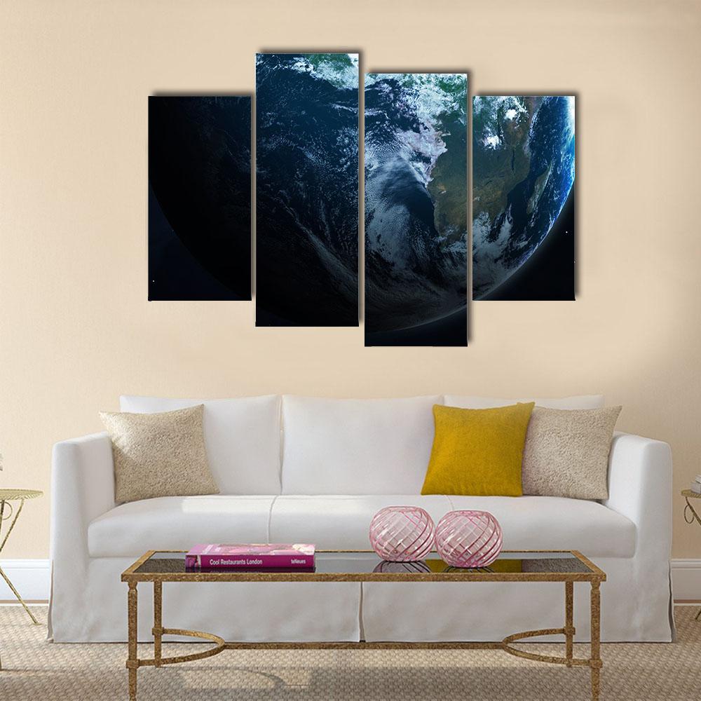 Planets Of The Solar System Canvas Wall Art-4 Pop-Gallery Wrap-34" x 20"-Tiaracle