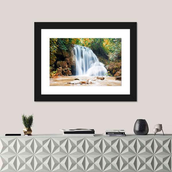 Planthong Waterfall Canvas Wall Art-1 Piece-Framed Print-20" x 16"-Tiaracle