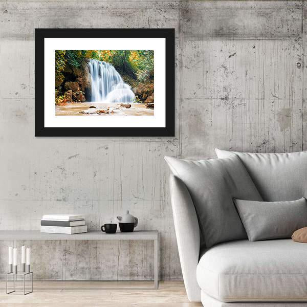 Planthong Waterfall Canvas Wall Art-3 Horizontal-Gallery Wrap-25" x 16"-Tiaracle