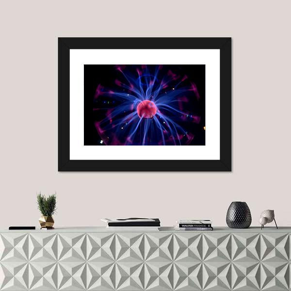 Plasma Tesla Reactor Orb Canvas Wall Art-1 Piece-Framed Print-20" x 16"-Tiaracle