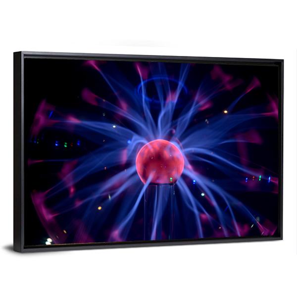Plasma Tesla Reactor Orb Canvas Wall Art-3 Horizontal-Gallery Wrap-25" x 16"-Tiaracle