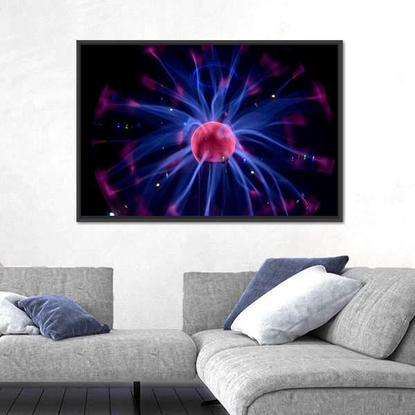 Plasma Tesla Reactor Orb Canvas Wall Art-3 Horizontal-Gallery Wrap-25" x 16"-Tiaracle