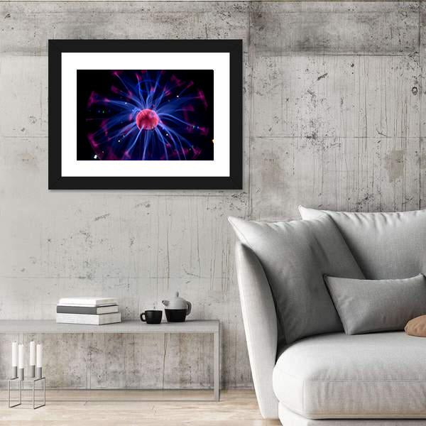 Plasma Tesla Reactor Orb Canvas Wall Art-3 Horizontal-Gallery Wrap-25" x 16"-Tiaracle