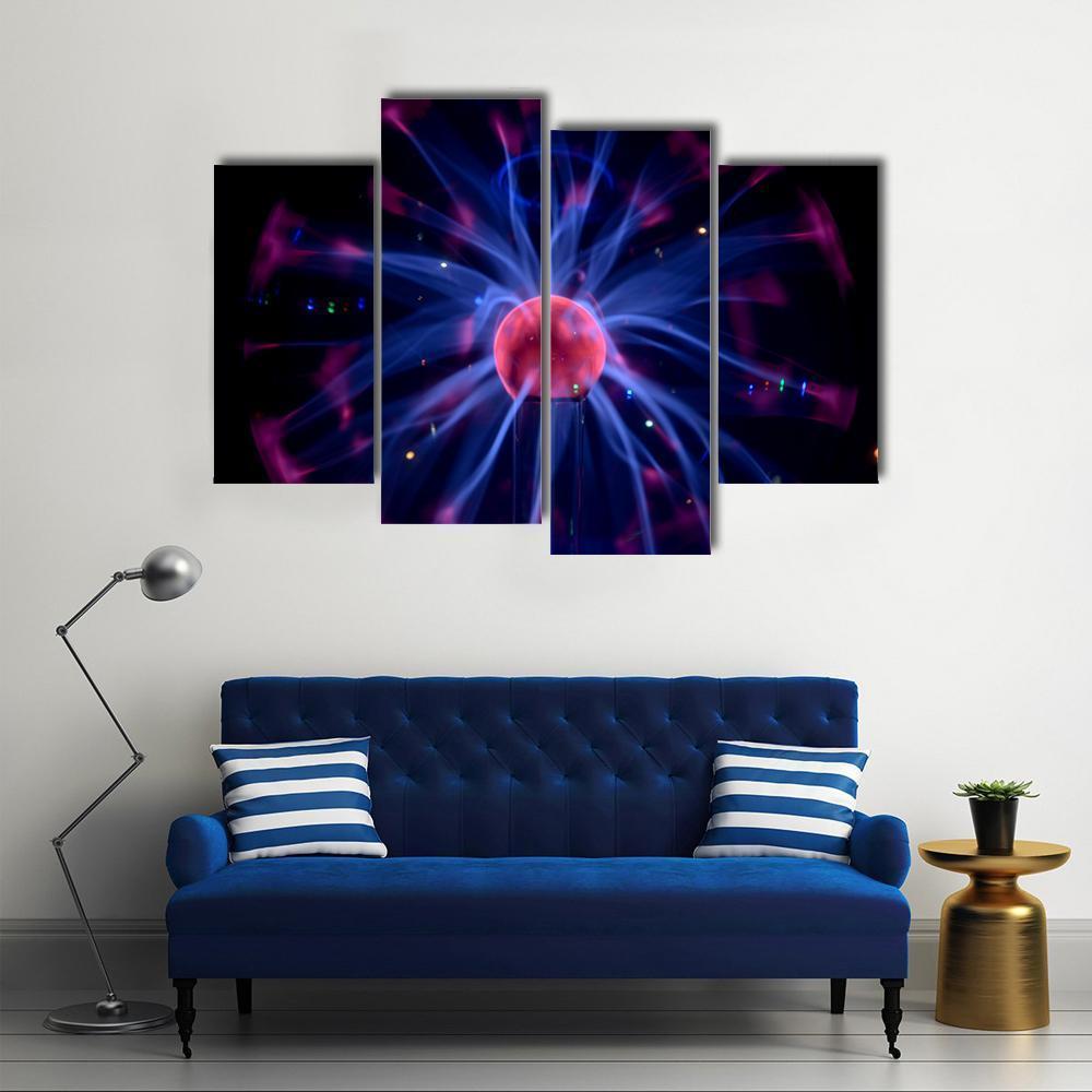 Plasma Tesla Reactor Orb Canvas Wall Art-4 Pop-Gallery Wrap-50" x 32"-Tiaracle