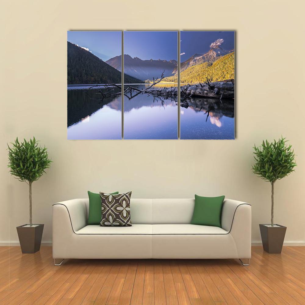 Plateau Lakes And Mountains Canvas Wall Art-3 Horizontal-Gallery Wrap-37" x 24"-Tiaracle
