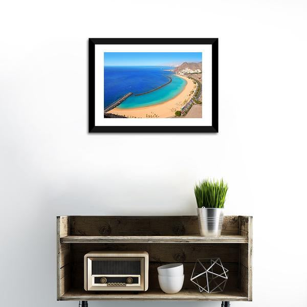 Playa de Las Teresitas Canvas Wall Art-1 Piece-Framed Print-20" x 16"-Tiaracle