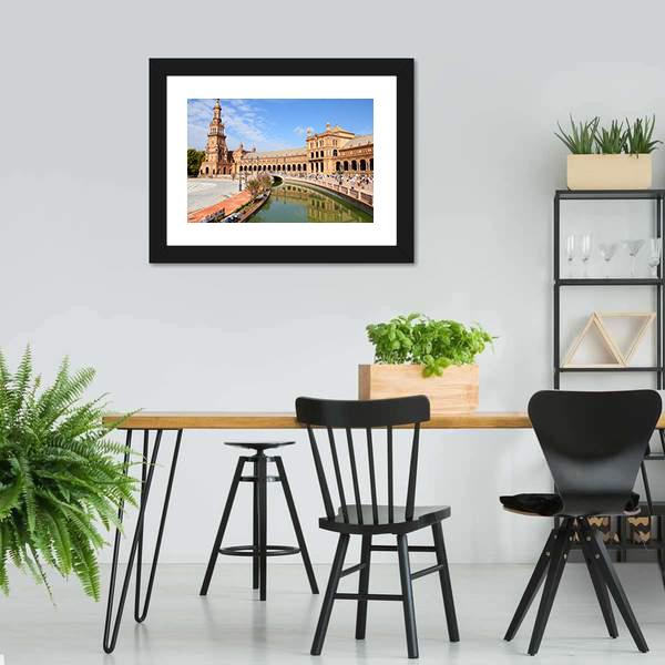 Seville In Spain At Spanish Square Canvas Wall Art - Tiaracle