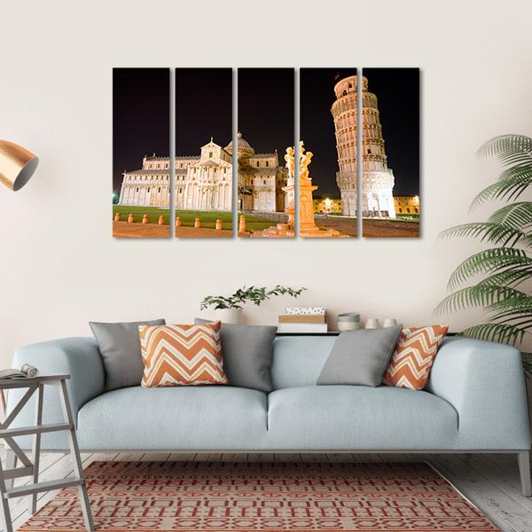 Plaza In Pisa Italy Canvas Wall Art-5 Horizontal-Gallery Wrap-22" x 12"-Tiaracle