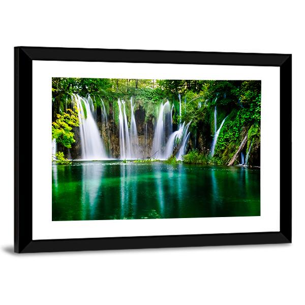 Plitvice Lake National Park In Croatia Canvas Wall Art-3 Horizontal-Gallery Wrap-25" x 16"-Tiaracle