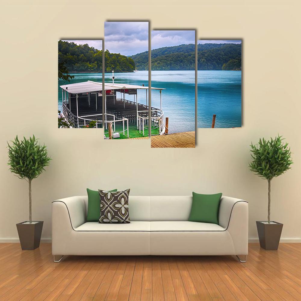 Plitvice Lakes Of Croatia Canvas Wall Art-4 Pop-Gallery Wrap-50" x 32"-Tiaracle