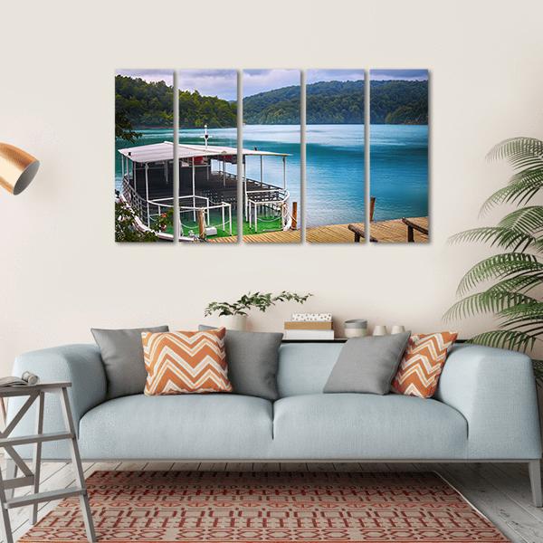 Plitvice Lakes Of Croatia Canvas Wall Art-5 Horizontal-Gallery Wrap-22" x 12"-Tiaracle