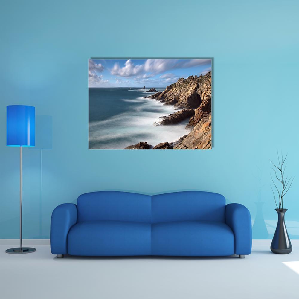 Pointe Du Raz in Brittany In France Canvas Wall Art-1 Piece-Gallery Wrap-48" x 32"-Tiaracle