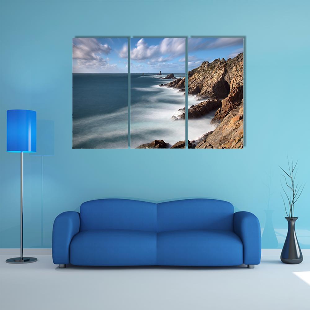 Pointe Du Raz in Brittany In France Canvas Wall Art-3 Horizontal-Gallery Wrap-37" x 24"-Tiaracle