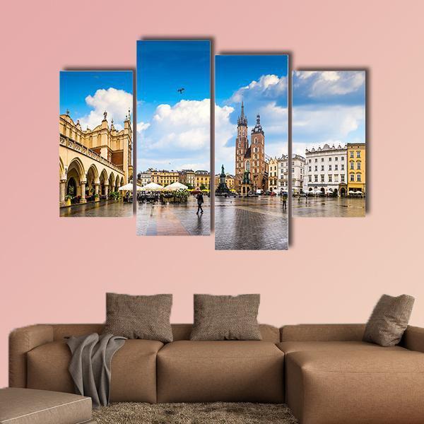 Poland's Historic Center Canvas Wall Art-4 Pop-Gallery Wrap-50" x 32"-Tiaracle