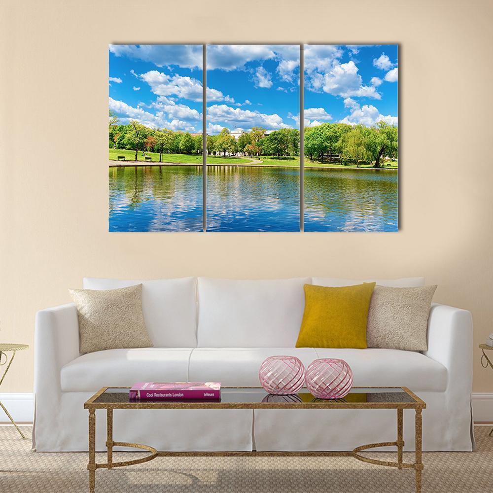 Pond In National Mall Washington Canvas Wall Art-3 Horizontal-Gallery Wrap-37" x 24"-Tiaracle