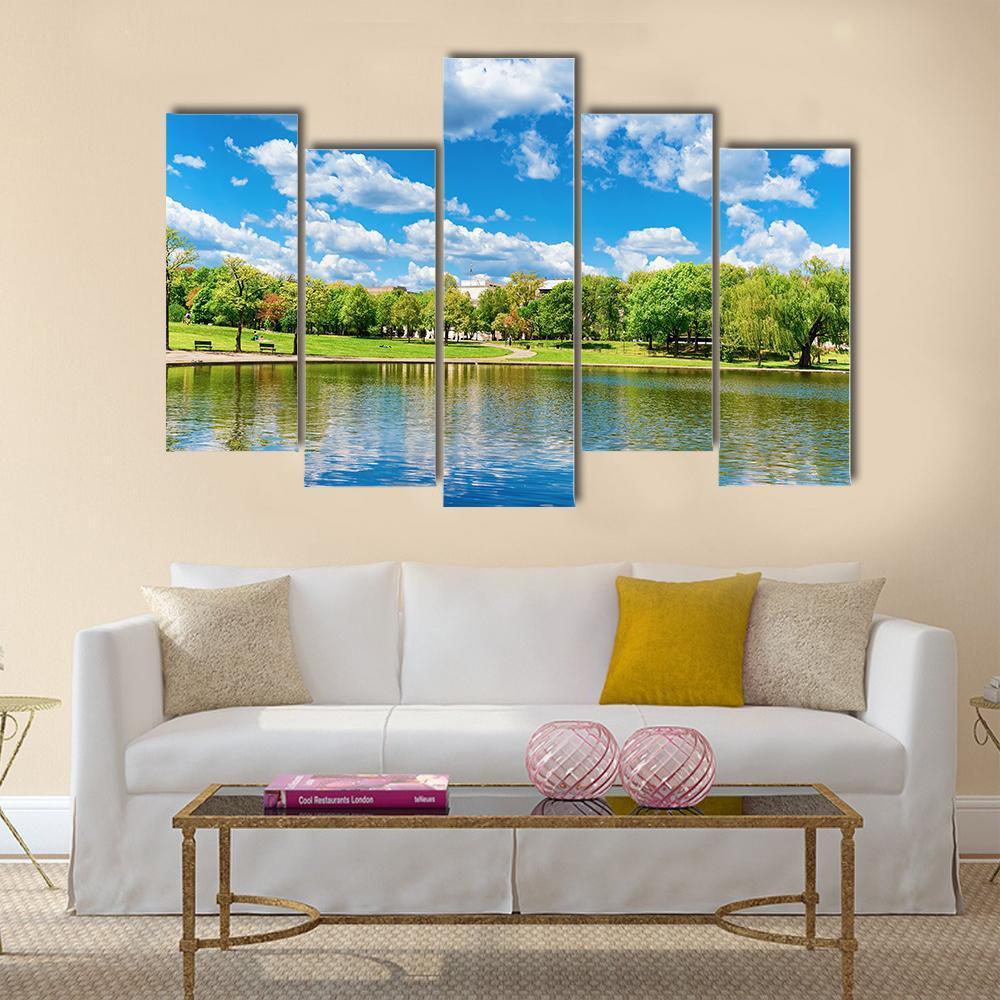 Pond In National Mall Washington Canvas Wall Art-5 Pop-Gallery Wrap-47" x 32"-Tiaracle