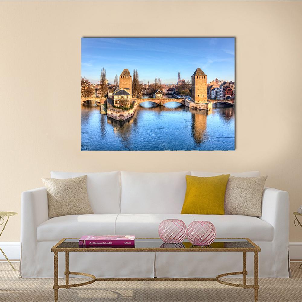 Ponts Couverts Strasbourg Canvas Wall Art-1 Piece-Gallery Wrap-48" x 32"-Tiaracle