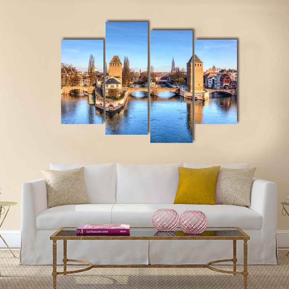 Ponts Couverts Strasbourg Canvas Wall Art-4 Pop-Gallery Wrap-50" x 32"-Tiaracle