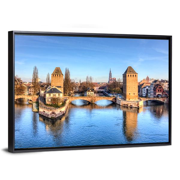 Ponts Couverts Strasbourg Canvas Wall Art-3 Horizontal-Gallery Wrap-25" x 16"-Tiaracle