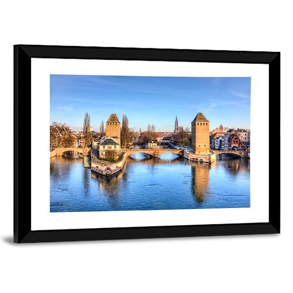 Ponts Couverts Strasbourg Canvas Wall Art-3 Horizontal-Gallery Wrap-25" x 16"-Tiaracle