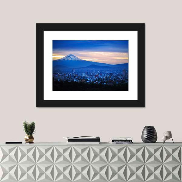 Popocatépetl Volcano Mexico Canvas Wall Art-1 Piece-Framed Print-20" x 16"-Tiaracle