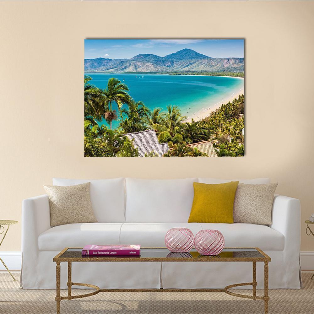 Port Douglas Beach Canvas Wall Art-4 Horizontal-Gallery Wrap-34" x 24"-Tiaracle