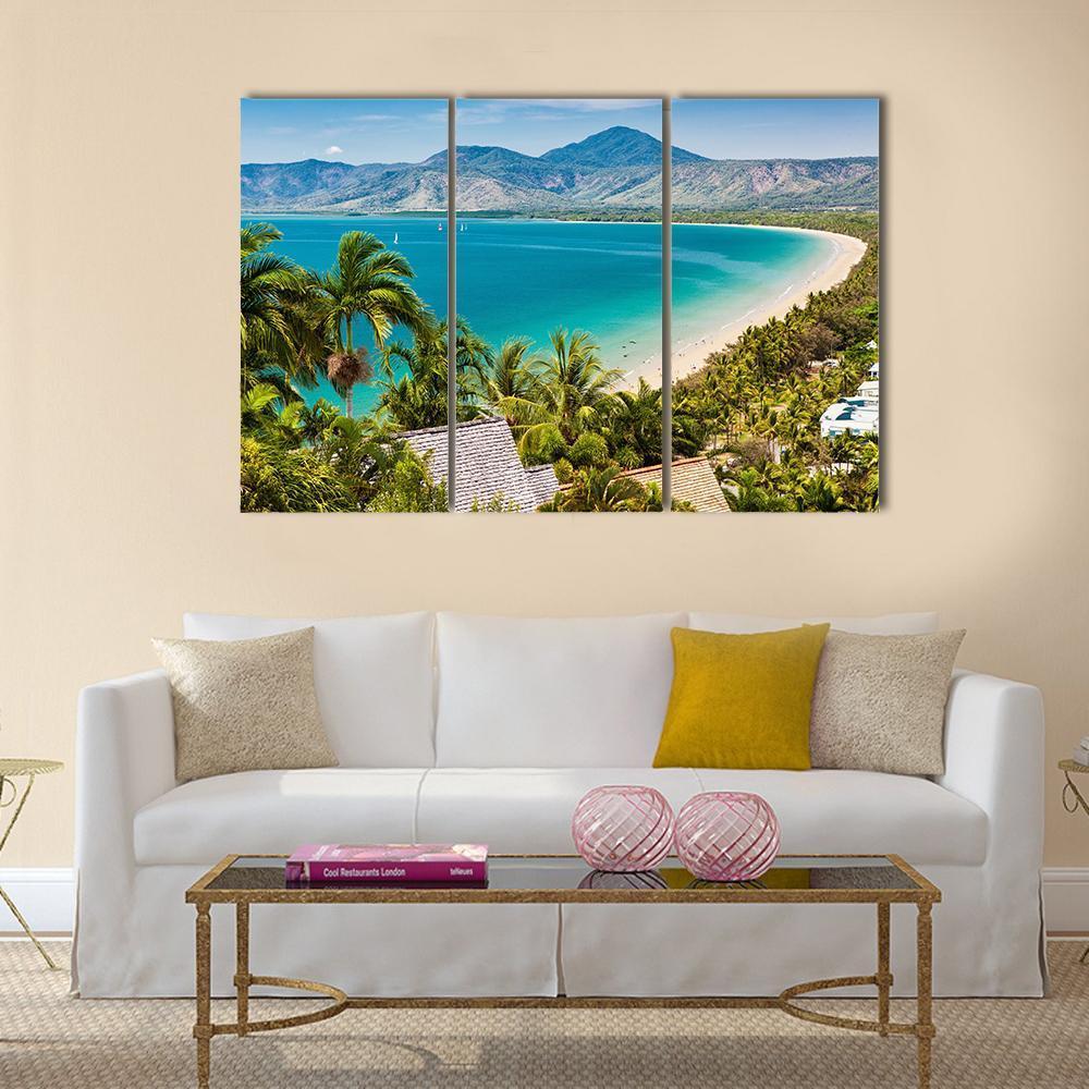 Port Douglas Beach Canvas Wall Art-3 Horizontal-Gallery Wrap-37&quot; x 24&quot;-Tiaracle
