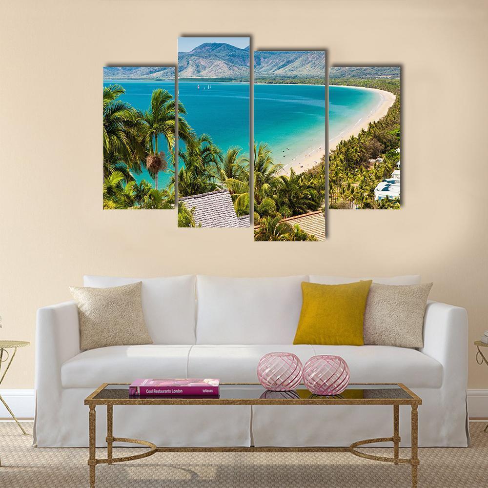 Port Douglas Beach Canvas Wall Art-5 Pop-Gallery Wrap-47" x 32"-Tiaracle
