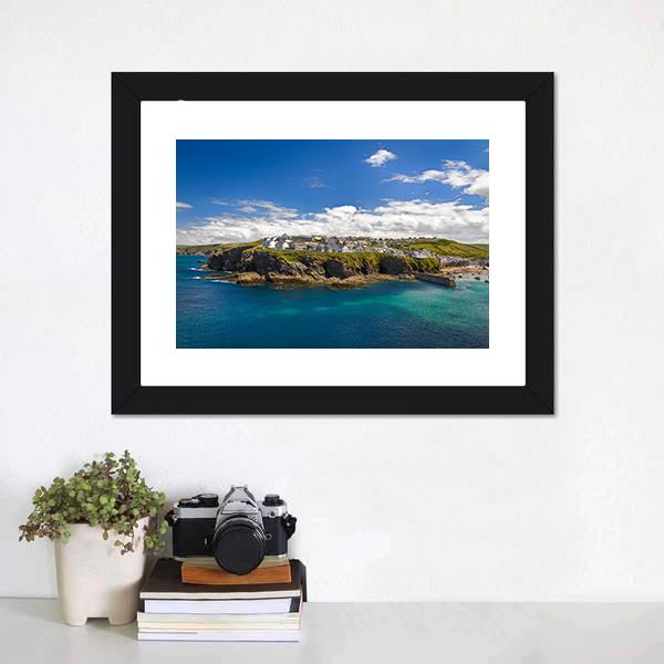 Port Isaac Village Canvas Wall Art-3 Horizontal-Gallery Wrap-25" x 16"-Tiaracle