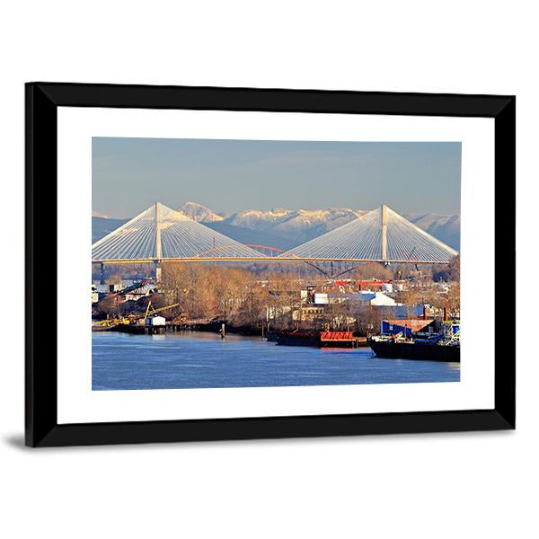 Port Mann Bridge Canvas Wall Art-3 Horizontal-Gallery Wrap-25" x 16"-Tiaracle