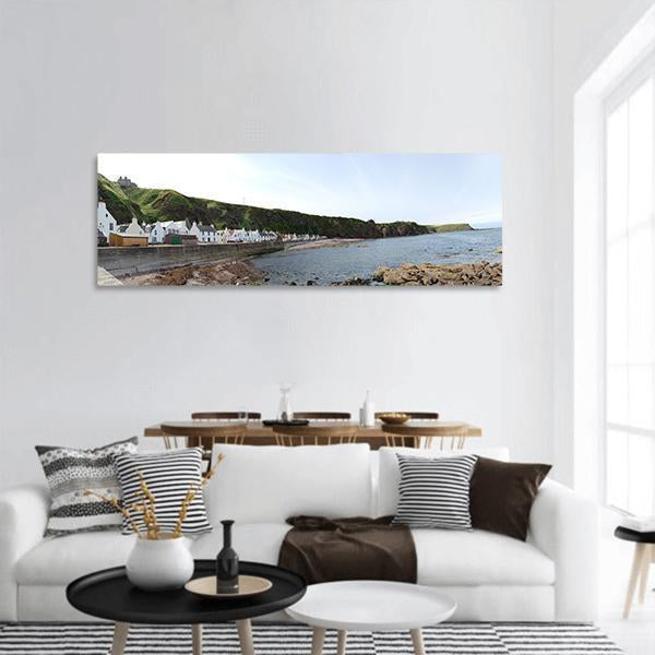 Port Of Scotland Panoramic Canvas Wall Art-1 Piece-36" x 12"-Tiaracle