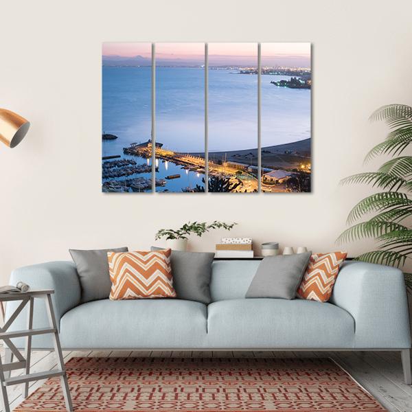 Port Of Sidi Bou Said Near Tunis Canvas Wall Art-4 Horizontal-Gallery Wrap-34" x 24"-Tiaracle